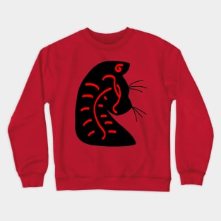 Cat of Neon Markings Crewneck Sweatshirt